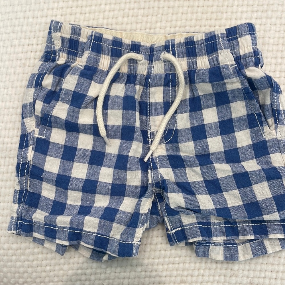 Iike new baby boy gingham shorts